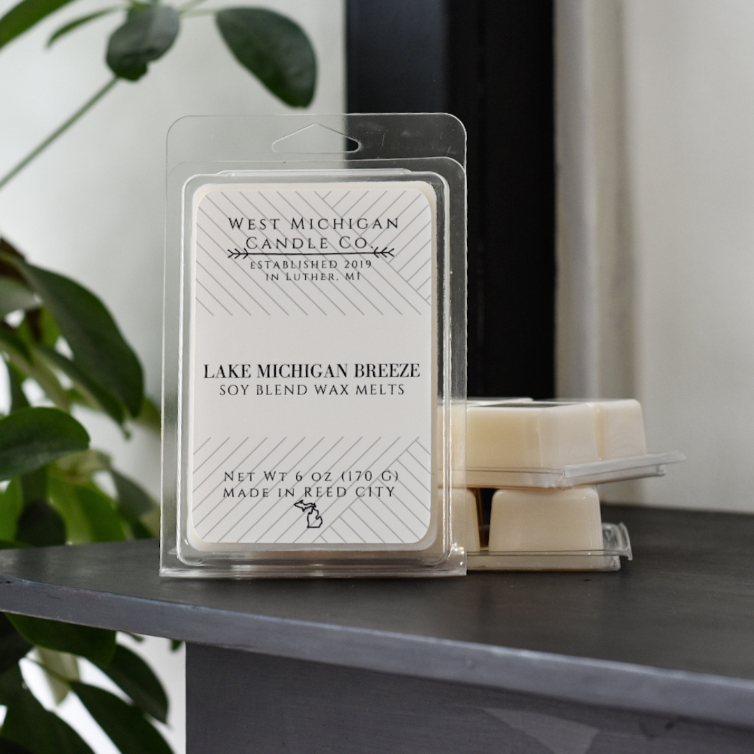Lake Michigan Breeze Soy Wax Blend Scented Wax Melts Long Lasting Wax –  West Michigan Candle Co.